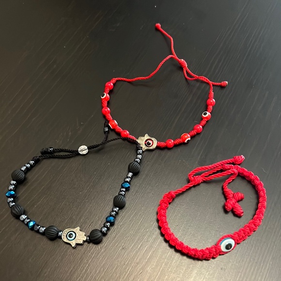 Jewelry - 3 protection evil eye adjustable bracelets
